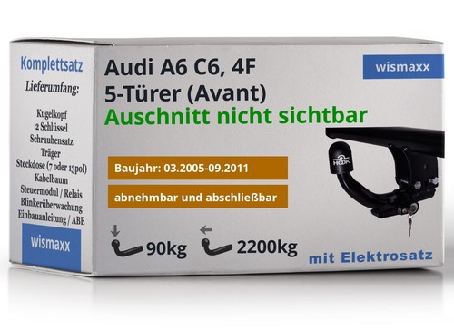 Anhängerkupplung für audi - audi, a6